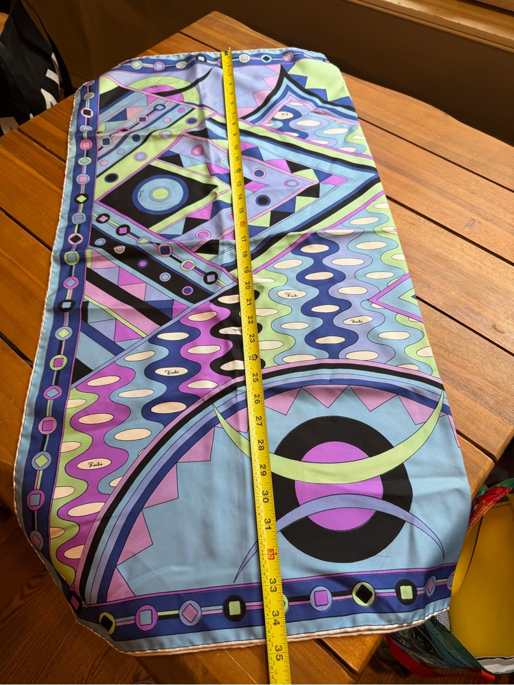 Emilio Pucci Italy Pastel Geometric Silk Scarf - Picture 6 of 6